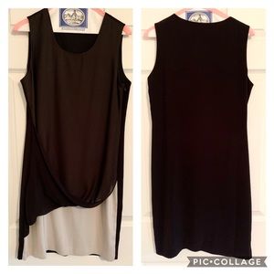 EUC DKNYC Black and White Career Dress, sz 4